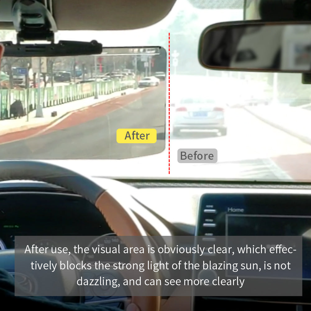 Sun Visor Extender for Car Windshield Polarized Anti Glare Car Visor Extension Angle Adjustable Sun Blocker and Night Vision Visor
