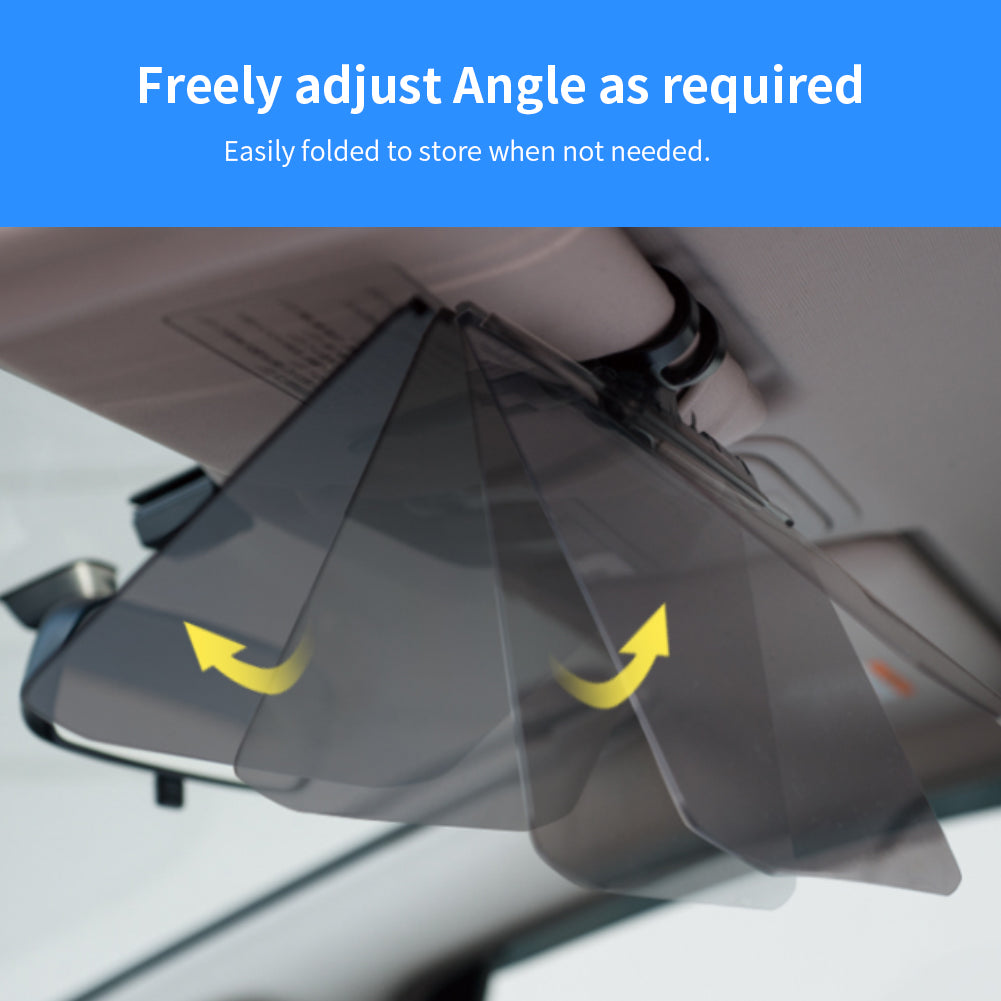 Sun Visor Extender for Car Windshield Polarized Anti Glare Car Visor Extension Angle Adjustable Sun Blocker and Night Vision Visor