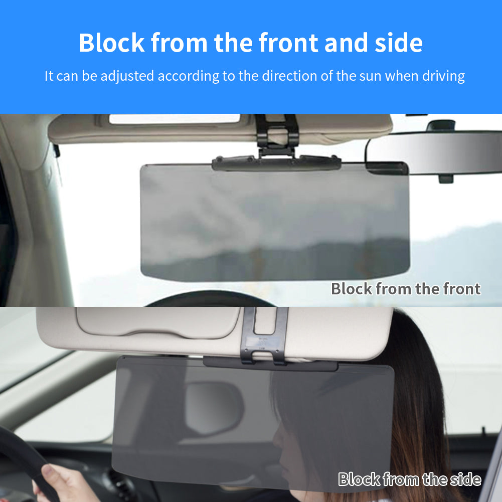 Sun Visor Extender for Car Windshield Polarized Anti Glare Car Visor Extension Angle Adjustable Sun Blocker and Night Vision Visor