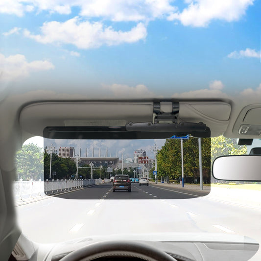 Sun Visor Extender for Car Windshield Polarized Anti Glare Car Visor Extension Angle Adjustable Sun Blocker and Night Vision Visor